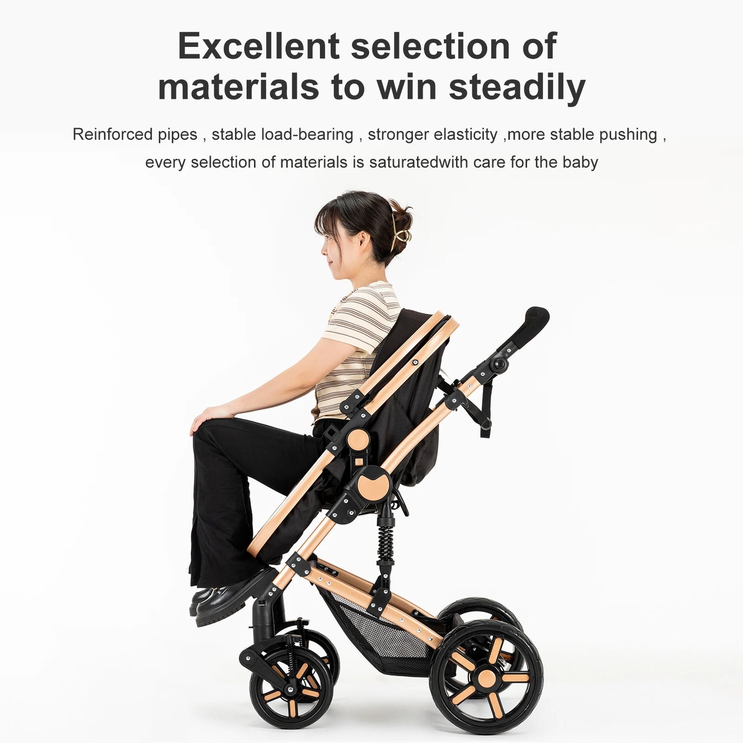 High Quality Newborn Lightweight Baby Stroller 3 in 1 ISOfix