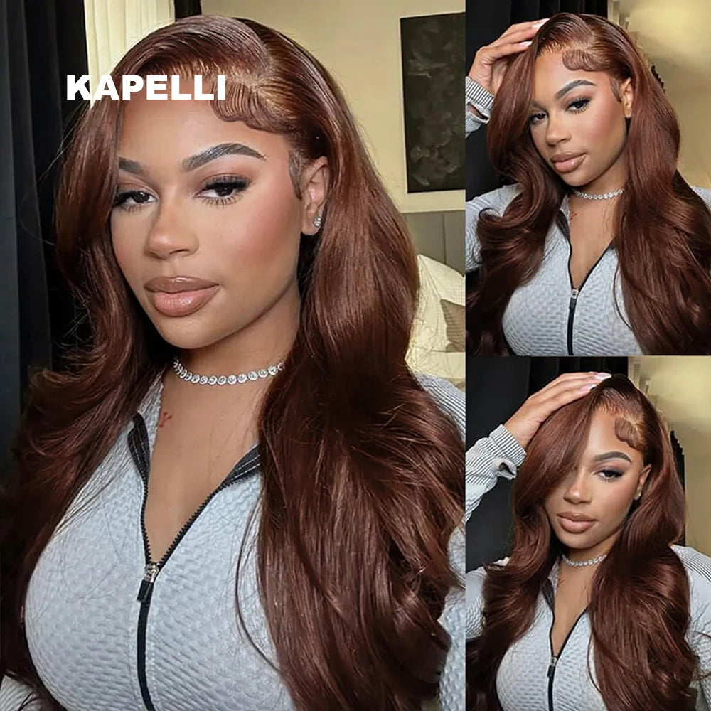 10A Brazilian Body Wave Bundles with 4x4 Lace Closure Brown Blonde Human Hair Remy 3/4 Bundles