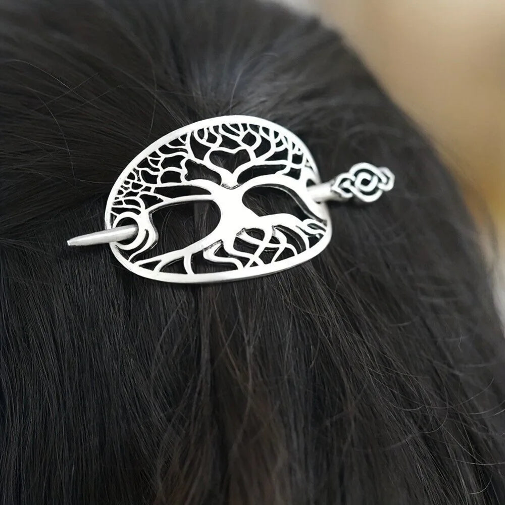 8PCS Hair Clips Viking Celtic Hair Sticks Retro Barrette