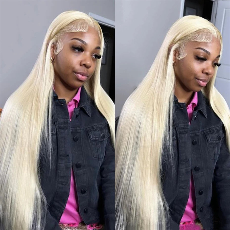 Straight 13x6 Ash Brown Highlight Lace Front Wig Human Hair Natural Hairline Ash Blonde Transparent Lace Frontal Wig for Women