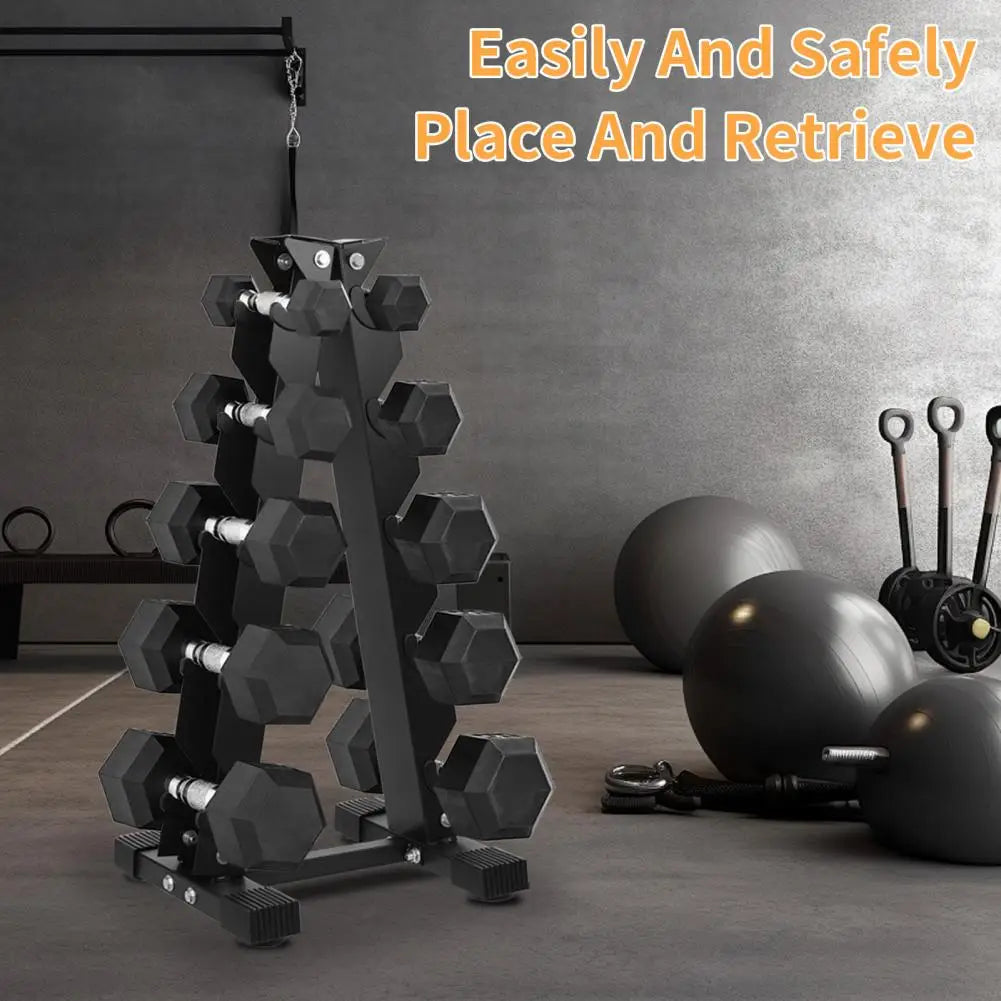 5-Tiers Dumbbell Rack Home Sports Fitness Equipment Storage Holder
