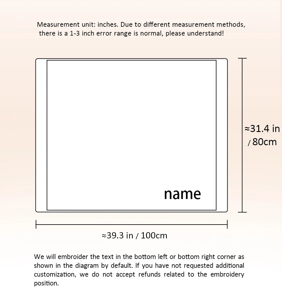 Premium Organic Cotton Baby Blanket Custom Embroidery Gift Set