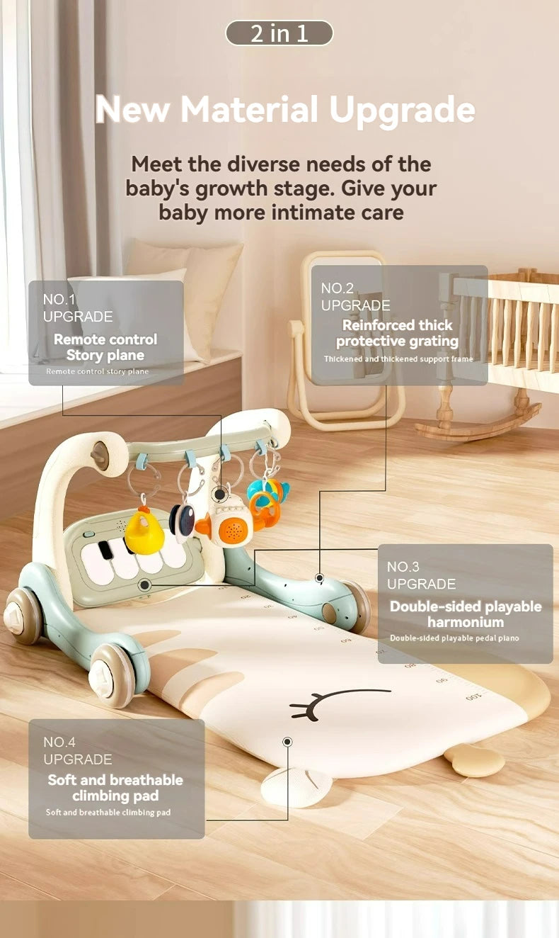 4 In 1 Newborn Baby Walker Fitness Frame With Music Light
