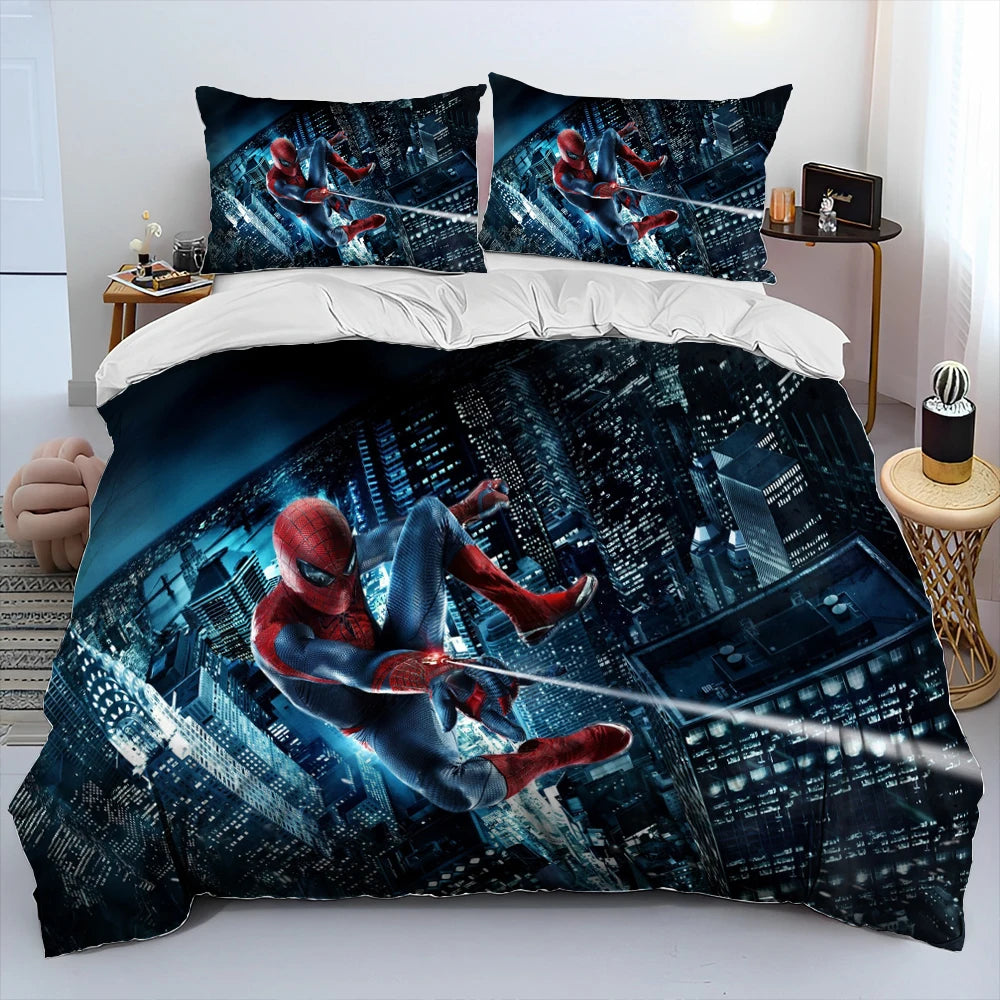 23 Style Spider Man Cartoon Marvel Comforter Bedding Set