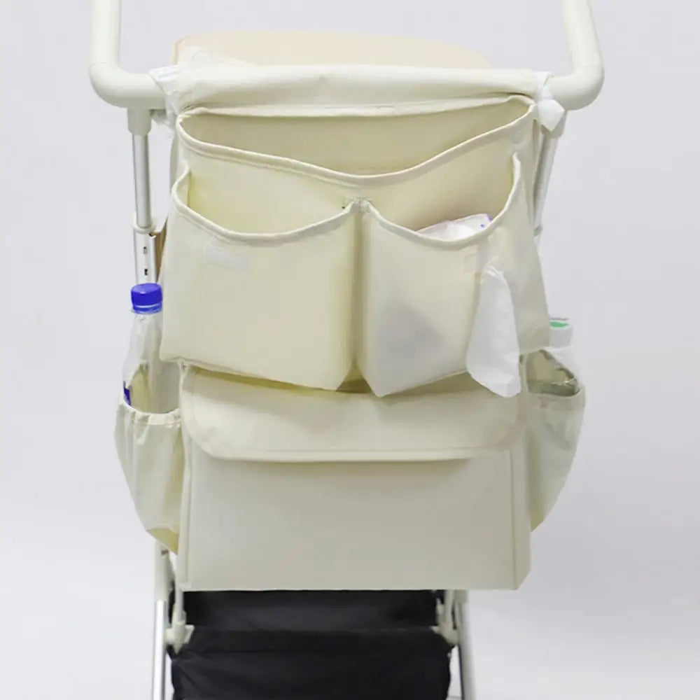 Toddler Stroller Bag Pram Organizer With Cup Holder Large Capacity Hangable Storage Pouch For Pram