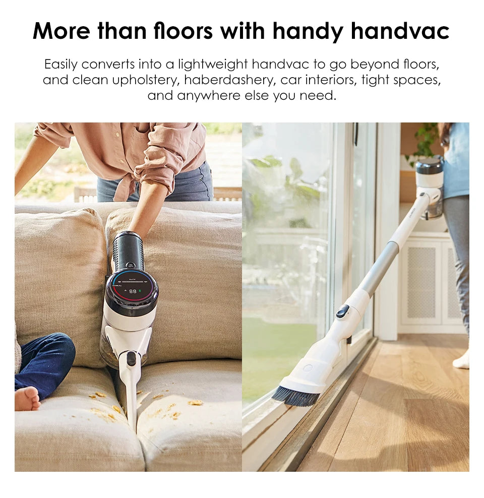Tineco Pure One S15 Ess Smart Cordless Vacuum Cleaner Stick Brush Deep Clean Hard Floor Carpets Pet Hair Clean LED Light